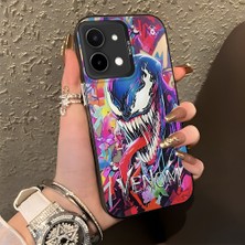 Ucuc Vivo Y28 4g Uyumlu Sert Akrilik Arka Silikon Kenar Lens Koruma Şık Baskı Kılıf