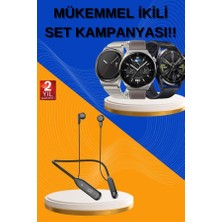 Zero Land Semeglbl Alarm ve Titreşim Özellikli Akıllı Saat ve Mikrofonlu Kablolu Bluetooth Kulaklık 60 Saat
