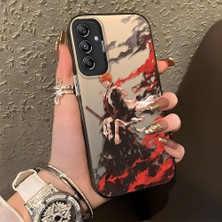 Ucuc Samsung Galaxy M34 Uyumlu Sert Akrilik Arka Silikon Kenar Lens Koruma Şık Baskı Kılıf