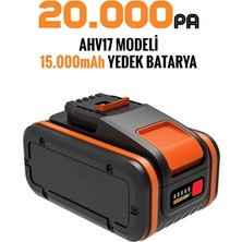 Light Nova 15.000 Mah Yedek Batarya 20.000PA | AHV17 - AHV21 | Araç Süpürgesi Için Yedek Batarya