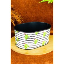 Tiesa Home Küçük Metal Ekmeklik Ekmek Kutusu Sepeti Kaktüs 21CM