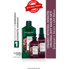 Yves Rocher Onarıcı Bitkisel Keratin Orijinal Boy Saç Seti-Şampuan 300 Ml&likit Bakım 150 Ml&ısı Koruyucu 100ML