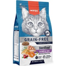 Wanpy Tahılsız Somon&tuna Sterilised Kısırlaştırılmış Kedi Maması 1,5 kg