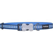 Ronanna Reflektörlü Kemik Desenli Mavi Köpek Boyun Tasması Small 15 mm 24-36 cm