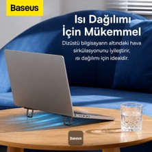BASEUSONLINE Baseus Katlanabilir Metal Laptop Standı – 10 kg Taşıma Kapasiteli, Ayarlanabilir, Taşınabilir Dizüstü Bilgisayar Yükseltici LUZC000013
