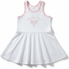 Miela Kids Tennis Club  Kız Çocuk Tenis Elbisesi - Beyaz
