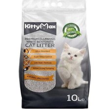 Kittymax Naturel Kokusuz Bentonit Kalın Kedi Kumu 10 Lt
