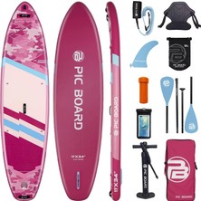 Pic Boards Koltuklu Camouflage 335X86X15 cm Sup Paddle Board Şişme Sörf Tahtası - Full Set-Koltuklu Paddle Sup Boards