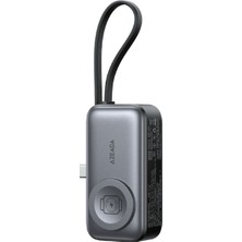 Jopus 5000 Mah Powerbank Lightning Dahili Kablolu Kablosuz Şarj Watch Airpods Uyumlu Mini Powerbank- S18-A