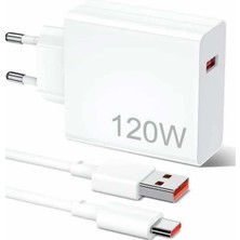 Zero Land Semeglbl 120W Şarj Aleti Hızlı Çift Turbo Şarj Aleti Seti Beyaz
