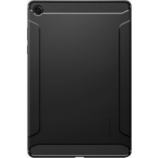 Spigen Galaxy Tab A11 Plus / A9 Plus ile Uyumlu Kılıf Rugged Armor Üst Düzey Koruma Siyah Karbon Kapak - ACS10463 (Spigen TR Garantili)