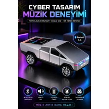 Divex Cybertruck Araba Bluetooth Hoparlör | Rgb LED Ekranlı, Güçlü Ses, Fm Radyo, Usb, Sd Kart