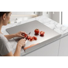 Farmtokid Paslanmaz Çelik Tezgahlık – Tek Büküm Bariyerli 60X60 cm - 304 Kalite