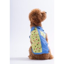 Pawstar Avo Bliss Denim Avokado Desenli Kot Kedi Köpek Gömleği-Kedi Köpek Kıyafeti-Kedi Gömlek-Köpek Gömlek