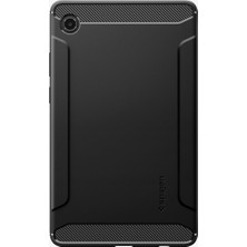Spigen Galaxy Tab A11 ile Uyumlu Kılıf Rugged Armor Üst Düzey Koruma Siyah Karbon Kapak - ACS10462 (Spigen TR Garantili)