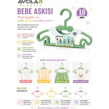 Avcılar Plastik Renkli Bebek  Çocuk Elbise Askısı 10 Lu