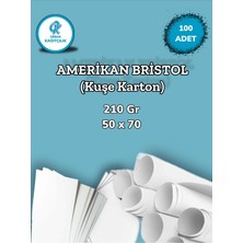 Orbak Kağıtçılık 210 Gr. Amerikan Bristol Kağıt Karton 50X70 100 Adet (7,35 Kg)