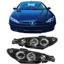 Peugeot 206 1999-2000-2001 Sonar Angel Eyes Siyah Ön Far