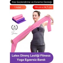 Svein #pilatesbandı Pilates Bandı Latex Direnç Lastiği Fitness Yoga Egzersiz Esneme Kas Güçlendirme Spor Bandı Dayanıklı Elastik Antrenman Pilates Aerobik Isınma Ev Spor Ekipmanı 119X14.7 cm