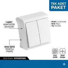 YMK Sıva Üstü Lüx Beyaz Komitatör Priz Aç-Kapa Ürün 1 Adet Gönderilir Kodu : N110601000