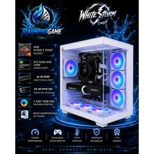 Rainpro Whitestorm Ryzen 5 7500F 64 GB Ddr5 512 GB Nvme SSD RTX5060 8gb 145W Windows 11 Pro 7 Rgb Fanlı Beyaz Akvaryum Kasa Oyuncu Bilgisayarı WHITESTORMRNP09