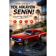 Divex Araba Tasarımlı Bluetooth Hoparlör | LED Işıklı, Fm Radyo, USB & Aux Girişli