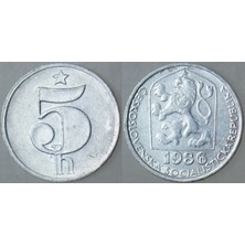 Banknoting Çekoslovakya 5 Haleru 1986.
