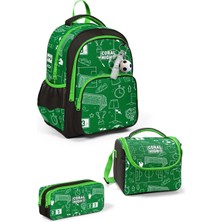 Coral High Kids Yeşil Futbol Desenli 3'lü Okul Çanta Seti SET0133247