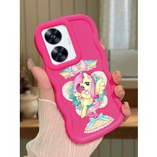 Ucuc Realme C55 Uyumlu Fuşya Silikon Kılıf Kamera Korumalı Darbe Emici Tasarım Şık Baskı Kılıf
