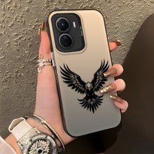 Ucuc Vivo Y02S Uyumlu Sert Akrilik Arka Silikon Kenar Lens Koruma Şık Baskı Kılıf
