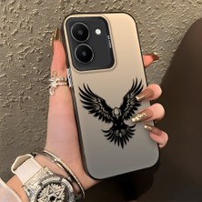Ucuc Vivo Y27 5G/Y27S Uyumlu Sert Akrilik Arka Silikon Kenar Lens Koruma Şık Baskı Kılıf
