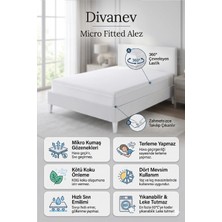 Divanev 70X140 cm Yatak Koruyucu Alez Sıvı Geçirmez Fitted Alez Bebe Micro Kumaş