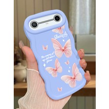 Ucuc Tecno Spark Slim/pova Slim Uyumlu Mavi Silikon Kılıf Kamera Korumalı Darbe Emici Tasarım Şık Baskı Kılıf