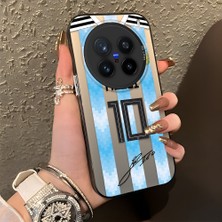 Ucuc Vivo X200 Pro Uyumlu Sert Akrilik Arka Silikon Kenar Lens Koruma Şık Baskı Kılıf