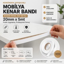 Karapolat Yapı Mobilya Kenar Bandı Kendinden Yapışkanlı Dekoratif Bant 20MMX5MT Ütü Gerektirmez