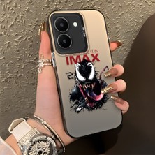Ucuc Vivo Y27 5G/Y27S Uyumlu Sert Akrilik Arka Silikon Kenar Lens Koruma Şık Baskı Kılıf