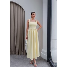 Esra Helvacı Taşlı Bel Bağlamalı Elbise