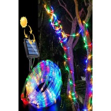 BENCEAL Rgb Solar Güneş Enerjili LED Işık Hortum Ağaç Duvar Bahçe Balkon Çardak Dekoratif Aydınlatma (10 Mt)