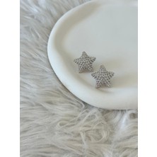 Revoia Yıldız Form Silver Küpe