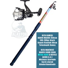 Alastor Olta Seti Olta Kamışı Metal Olta Makinesi Kıyı Tatlı Su Göl Deniz Olta Seti Maxus 350CM Olta Kamış