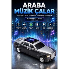 Divex Lüks Araba Tasarımlı Bluetooth Hoparlör - Şarjlı Taşınabilir Müzik Çalar USB Destekli Ses Bombası