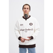 Machinist Erkek Contrast Sweatshirt Ekru