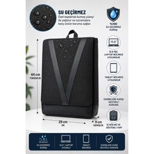 Superbag 15.6 Inç Uyumlu 3 Bölmeli Korumalı Su Itici Kumaş Özellikli Laptop ve Tablet Girişli Okul & Günlük Sırt Çantası