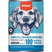 Wanpy Tahılsız Tavuklu %100 Gerçek Et Konserve Köpek Maması 375GR