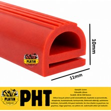 Platin Hırdavat Isıya Dayanıklı Silikon Fırın Cam Contası E Fitili Cam Genişlik 11MM Yükseklik 10MM