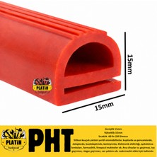 Platin Hırdavat Isıya Dayanıklı Silikon Fırın Cam Contası E Fitili Cam Genişlik 15MM Yükseklik 15MM