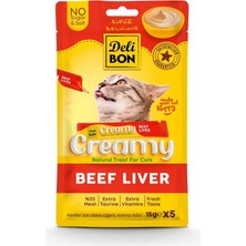 Mestore Delibon Krema Kedi Ödül Maması 15G 5 Adet Dana Ciğerli - CREAMY5X15LIVER