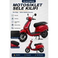 Motobros Motosiklet Sele Kılıfı Mondial 50 Wing Uyumlu Airfit Hava Alan Terletmez Güneş Koruyucu Tam Kalıp Scooter