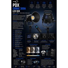 Pdx Cobac 300A LED Işık | 300W | Bi-Color Profesyonel Stüdyo Işığı