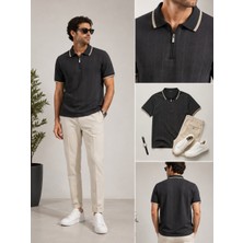 Advante Adv 4912  Ferm  Polo Yaka Tişört/siyah/l